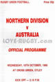 Northern Division (Eng) v Australia 1988 rugby  Programme